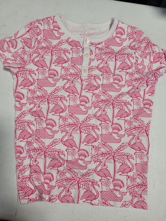 Vineyard Vines Other - Vineyard Vines White Tee with Hot Pink Flamingo & Palm Print